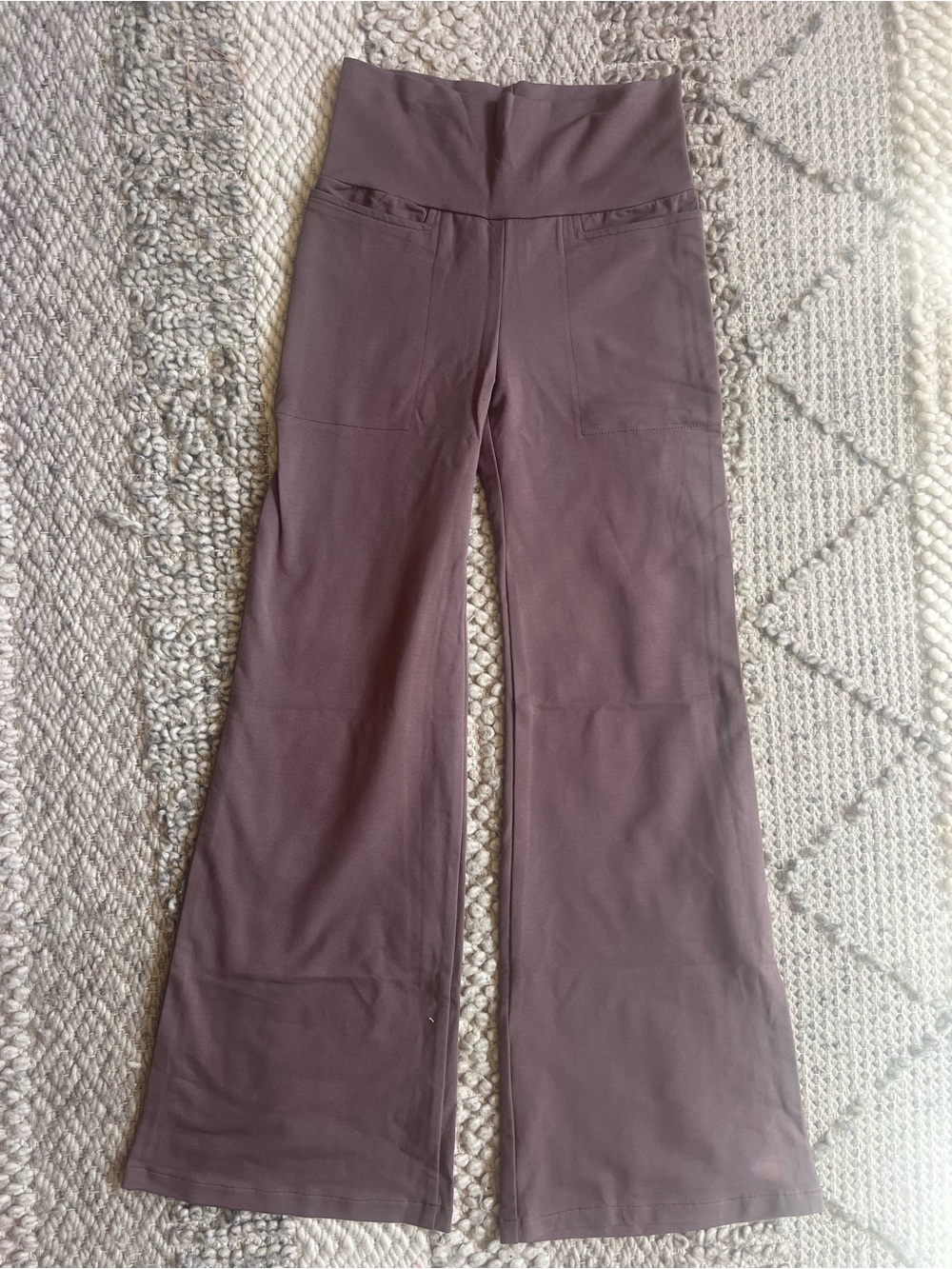 Organic cotton wide leg pants - high waist pants - Gaucho - New - Small Earth